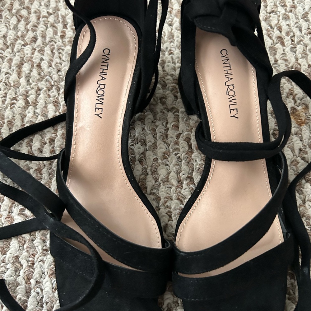 Cynthia Rowley Black Strappy Heels